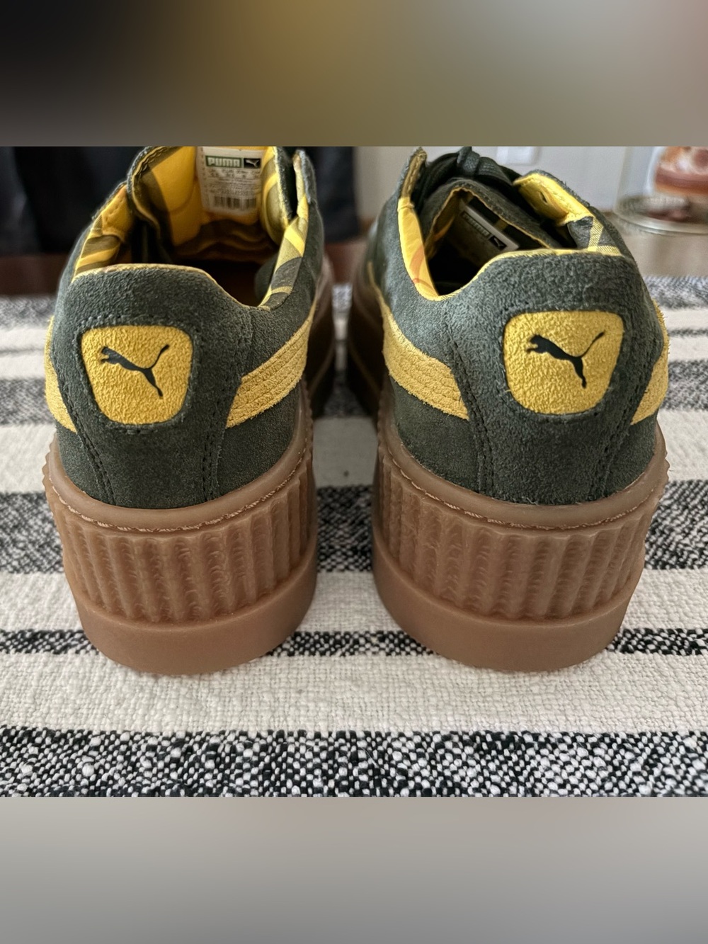 PUMA Fenty x Rihanna Cleated Creeper Suede Rosin Lemon Women’s 8 366268-01 - Picture 8 of 13
